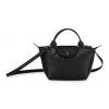 Longchamp XS Le Pliage Leather Crossbody Tote Black