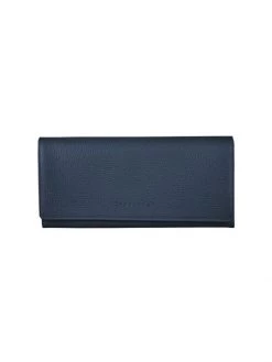 Longchamp Le Foulonné Leather Continental Snap Wallet