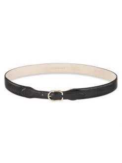 Longchamp 1980 Croc-Embossed Leather Ladies' Belt