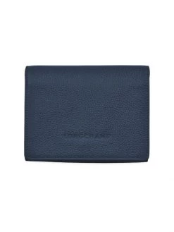 Longchamp Small Le Foulonné Leather Compact Snap Wallet