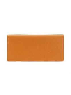 Longchamp Le Foulonné Leather Central Snap Wallet