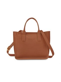 Longchamp Le Foulonné Leather Top Handle Bag