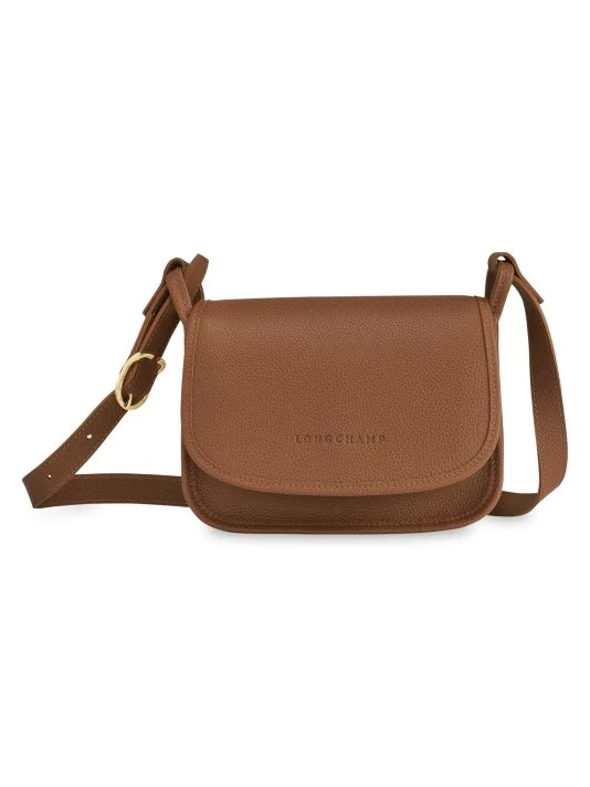 Longchamp Small Le Foulonné Leather Saddle Bag Caramel 7 Longchamp Small Le Foulonné Leather Saddle Bag Caramel - Image 5