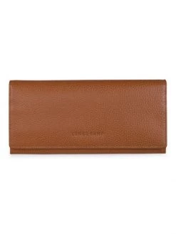 Longchamp Le Foulonné Continental Snap Wallet Caramel