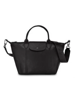 Longchamp Le Pliage Cuir Medium Handbag With Strap