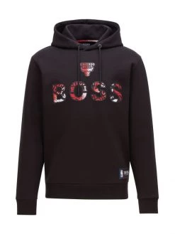 BOSS X NBA Bulls Basketball Team Bounce Hoodie Sweatshirt For Men