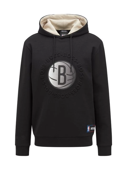 BOSS X NBA Nets Logo Bounce Hoodie Sweatshirt For Men 3 BOSS X NBA Nets Logo Bounce Hoodie Sweatshirt For Men