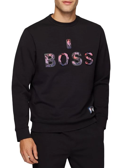 BOSS X NBA NBA Windmill Crewneck Sweatshirt For Men 5 BOSS X NBA NBA Windmill Crewneck Sweatshirt For Men - Image 3