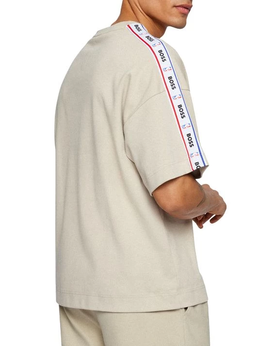 BOSS X NBA NBA Logo Court Tape T-Shirt For Men 6 BOSS X NBA NBA Logo Court Tape T-Shirt For Men - Image 4