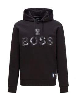 BOSS X NBA Nets Basketball Team Bounce Hoodie Sweatshirt For Men