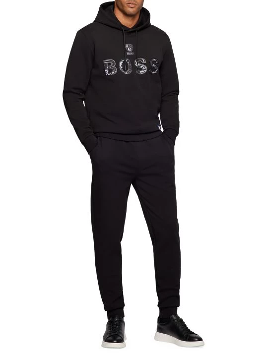 BOSS X NBA Nets Basketball Team Bounce Hoodie Sweatshirt For Men 4 BOSS X NBA Nets Basketball Team Bounce Hoodie Sweatshirt For Men - Image 2