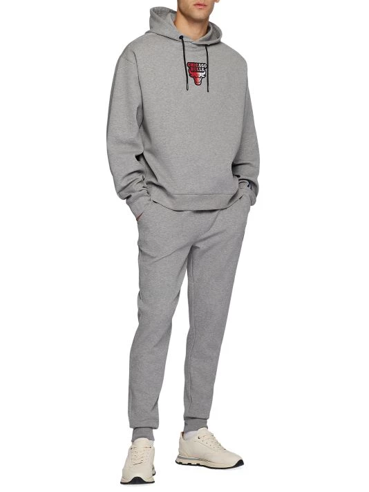 BOSS X NBA Bulls Basketball Team Hoodie Sweatshirt For Men 4 BOSS X NBA Bulls Basketball Team Hoodie Sweatshirt For Men - Image 2