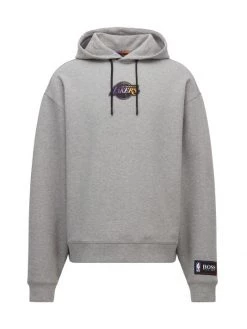 BOSS X NBA Lakers Basketball Team Hoodie Sweatshirt For Men