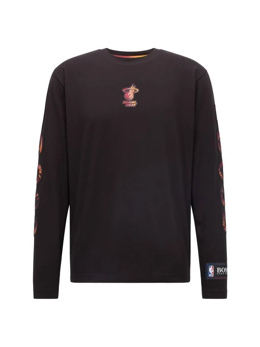 BOSS X NBA Miami Heat Basketball Team 360 Long-Sleeve Shirt For Men 3 BOSS X NBA Miami Heat Basketball Team 360 Long-Sleeve Shirt For Men