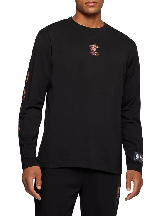 BOSS X NBA Miami Heat Basketball Team 360 Long-Sleeve Shirt For Men 5 BOSS X NBA Miami Heat Basketball Team 360 Long-Sleeve Shirt For Men - Image 3