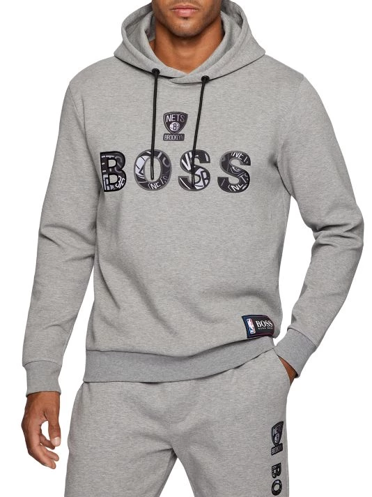 BOSS X NBA Nets Basketball Team Hoodie Sweatshirt For Men 5 BOSS X NBA Nets Basketball Team Hoodie Sweatshirt For Men - Image 3