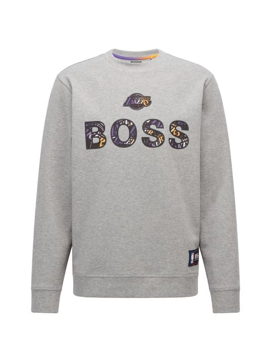 BOSS X NBA Lakers Basketball Team Windmill Crewneck Sweatshirt For Men 3 BOSS X NBA Lakers Basketball Team Windmill Crewneck Sweatshirt For Men