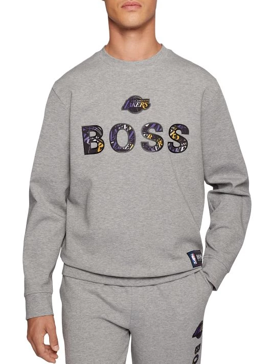 BOSS X NBA Lakers Basketball Team Windmill Crewneck Sweatshirt For Men 5 BOSS X NBA Lakers Basketball Team Windmill Crewneck Sweatshirt For Men - Image 3