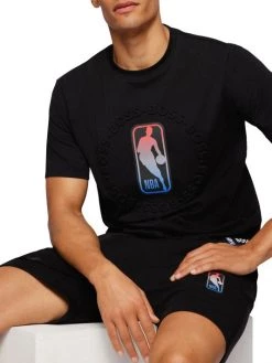 BOSS X NBA NBA Logo Cotton-Blend T-Shirt For Men 11 BOSS X NBA NBA Logo Cotton-Blend T-Shirt For Men -Longchamp Sales Shop unnamed file 667