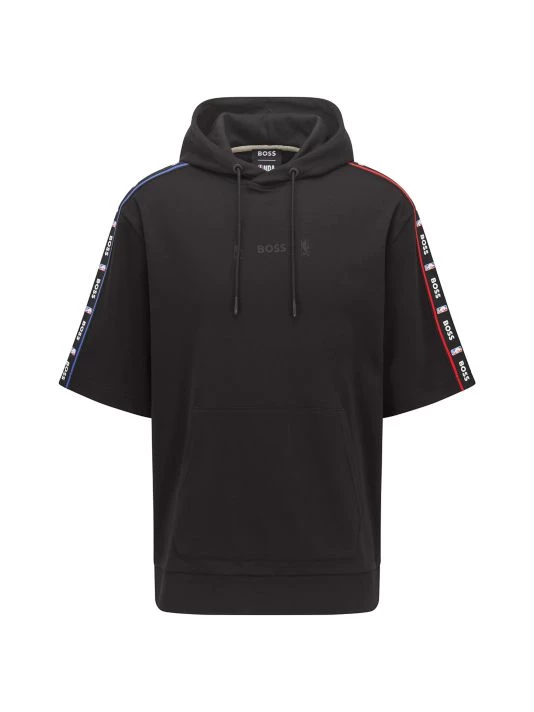 BOSS X NBA NBA Logo Bounce Short-Sleeve Hoodie Sweatshirt For Men 3 BOSS X NBA NBA Logo Bounce Short-Sleeve Hoodie Sweatshirt For Men