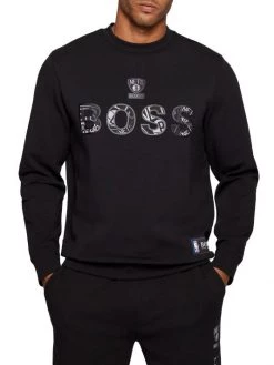 BOSS X NBA Nets Basketball Team Windmill Crewneck Sweatshirt For Men -Longchamp Sales Shop unnamed file 705