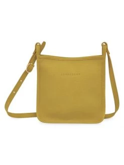 Longchamp Small Le Foulonné Leather Crossbody Bag Black