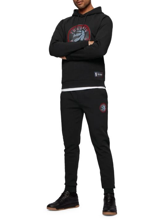 BOSS X NBA Raptors Logo Hooded Sweatshirt For Men 4 BOSS X NBA Raptors Logo Hooded Sweatshirt For Men - Image 2