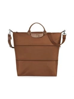 Longchamp Le Pliage Expandible Duffle With Shoulder Strap Cognac